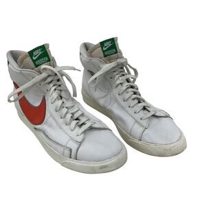 Nike X Stranger Things Sneakers White Red Check Classic High Top Size 15 Mens